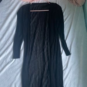Long black cardigan